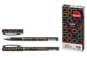 Набор гелевых ручек "Mosaic"- K147-black, 12 шт/уп, цвет чернил - черный, игольчатый наконечник, 0,5mm.